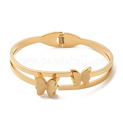 Регулируемые браслеты-бабочки с вакуумным покрытием PVD 304 из нержавеющей стали для женщин BJEW-F474-06G