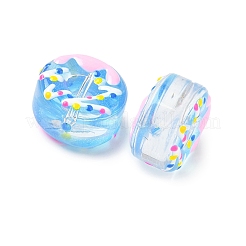 Прозрачные стеклянные эмалевые бусины LAMP-U004-05B-05