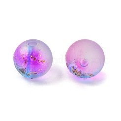 Fili di perle di vetro verniciato a spruzzo satinato&nbsp;GLAA-FS0001-18