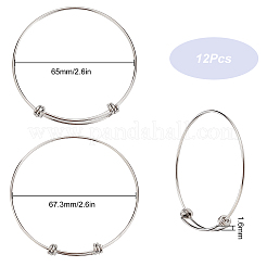 12шт регулируемый браслет из нержавеющей стали 201 изготовление&nbsp;STAS-SC0003-80