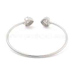 Браслеты-манжеты из циркония с покрытием из латуни и микропаве BJEW-C073-01P