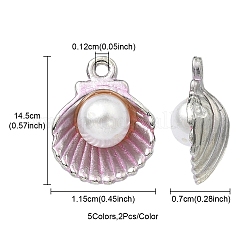 10шт 5 цвета сплава эмаль подвески&nbsp;ENAM-YW0002-73