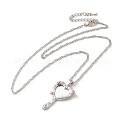 Ожерелья из сингапурской цепи из нержавеющей стали 304 NJEW-A020-01P