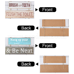 Signes de décorations murales suspendues en bois naturel&nbsp;HJEW-WH0012-01