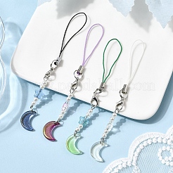 4 шт. Звезда с луной HJEW-JM04413