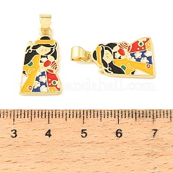 Messing Emaille-Anhänger&nbsp;KK-CBA6938-03G-02