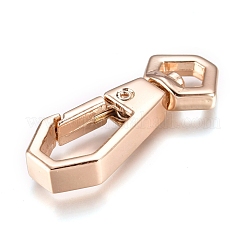 合金回転式ナスカン  スイベルスナップフック  ライトゴールド  34.5x14x5.5mm  穴：4.5x7.5mm&nbsp;PALLOY-WH0070-20KCG
