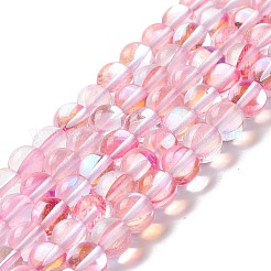 Chapelets de perles en pierre de lune synthétique&nbsp;G-E573-02B-26