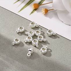チベット風チューブベイル  ループベイル  保釈ビーズ  カドミウムフリー＆鉛フリー  銀色のメッキ  9x5.8mm  穴：1.5mm&nbsp;LS-WAB017H-S-RS
