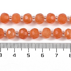 Натуральные оранжевые бусины из авантюрина&nbsp;LS-G-H057-A02-01