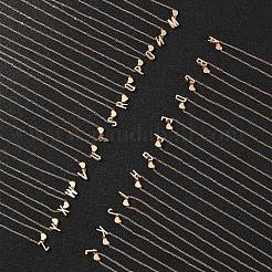 Ожерелья из сплава с подвеской в виде сердца и буквы для женщин NJEW-FS0001-09F