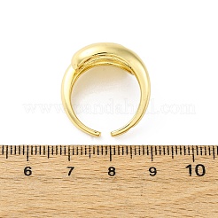 Регулируемые манжеты-кольца из латуни с микропаве из кубического циркония для женщин RJEW-U053-01G