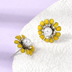 Boucles d'oreille en laiton émaillé&nbsp;KK-CBA8324-27P-02