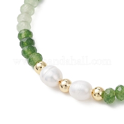 Комплекты браслетов и ожерелий из натурального окрашенного малайзийского нефрита и натурального культивированного пресноводного жемчуга&nbsp;SJEW-JS01373-02