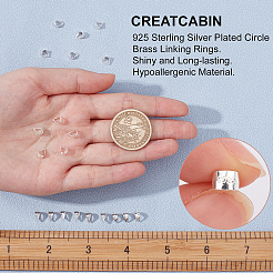 スターリングシルバーのスナップオンベイル20個925個  未はんだ  スタンプ925個付き  銀  6.5x4.5x3.5mm  穴：3.5x5mm&nbsp;STER-CN0001-11