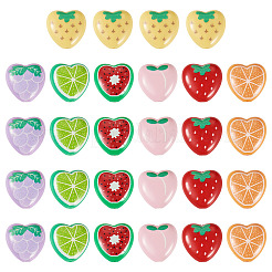 28шт 7 стиля непрозрачные акриловые бусины&nbsp;MACR-TA0002-41