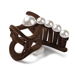 Флокированная пластиковая заколка для волос&nbsp;LS-PHAR-D015-02B