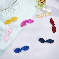 28sets 7 farbe handgemachte chinesische frösche knoten tasten sets&nbsp;BUTT-NB0001-38-1