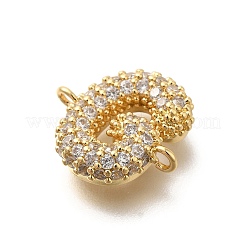 Латунные микро-паве кубические цирконии буквы соединения KK-I717-04G