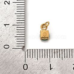 Colgantes de circonita cúbica micropavé de acero inoxidable 304&nbsp;STAS-R167-01A-G