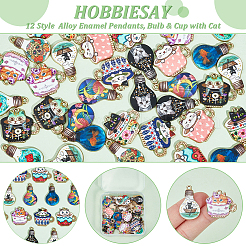 Подвески из сплава эмали 48шт 12 стиля&nbsp;ENAM-HY0001-14