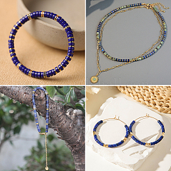 1 Strang natürliche Lapislazuli-Perlenstränge&nbsp;G-PA0002-27