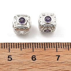 Латунные микро проложить кубического циркония бусы&nbsp;KK-R216-17P-02