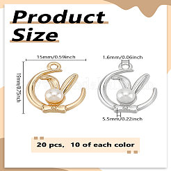 20шт 2 цвета подвески из сплава с покрытием стойки&nbsp;FIND-LP0005-40