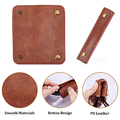 4 housse de protection pour poignée de bagage en cuir PU&nbsp;DIY-BBC0002-94B