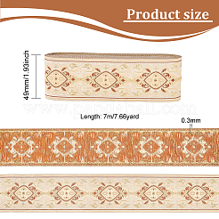 Вышивка полиэфирными лентами в этническом стиле&nbsp;OCOR-WH0079-96A