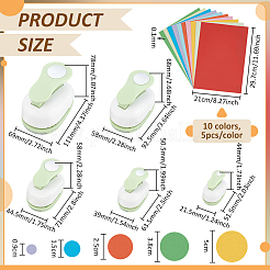 5 шт. 5 дырокола из АБС-пластика и сплава для скрапбукинга и бумажных поделок&nbsp;DIY-WA0001-05