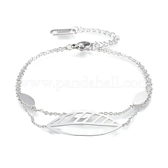 Bracelets multibrins en acier inoxydable 304 résistant au ternissement&nbsp;BJEW-K219-12P
