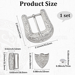 1 set di fibbie in lega per cintura&nbsp;FIND-GF0008-76P