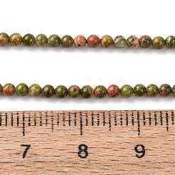 Природные Unakite бисер нитей G-Z116-A01-2mm