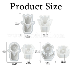 3 Stück 3 Stile DIY-Kerzen-Silikonformen&nbsp;SIMO-CJ0001-02