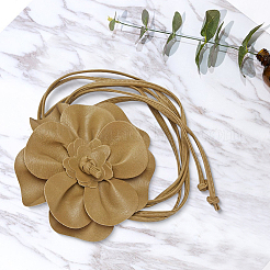 Ремни на талию из искусственной кожи с цветочным принтом для женщин AJEW-WH20816-058H