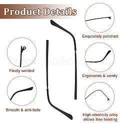 4шт. 2-цветная литая дужка для очков FIND-GF0004-29