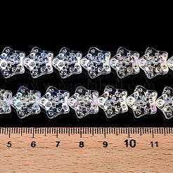 Прозрачные стеклянные бусины гальваническим пряди&nbsp;EGLA-N012-18