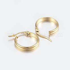 Серьги-кольца из нержавеющей стали 304 EJEW-G239-51G