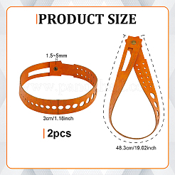 2 righello per punzonatura in pelle PU 7 in 1&nbsp;DIY-PH0038-15B