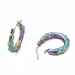 Массивные серьги-кольца из нержавеющей стали 304 с ионным покрытием (IP) для женщин&nbsp;EJEW-F283-06MC