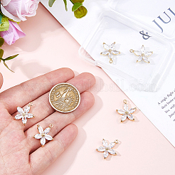 6 шт. Латунные подвески с микропаве&nbsp;ZIRC-HS0001-08