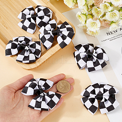 6 шт. заколки для волос из полиэстера и сплава «крокодил» AJEW-GF0010-02