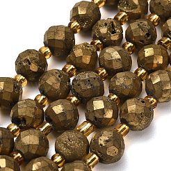 Galvanisierte natürliche Druzy Geode Kristallperlen Stränge&nbsp;G-F833-P01-10mm-04