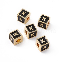 Стойки покрытие латунь эмаль бисер&nbsp;KK-B060-04G-01