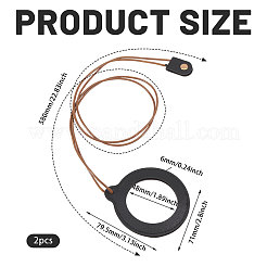 2 шт. увеличительное стекло для ношения на шее&nbsp;AJEW-CA0005-27A