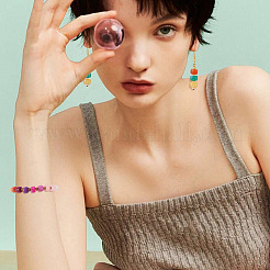 55 шт. 11-цветные бусины из натурального белого нефрита G-TA0002-74