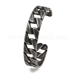 Браслеты-манжеты из хирургической нержавеющей стали 316 с цепочкой-панцирем&nbsp;BJEW-C125-08AS