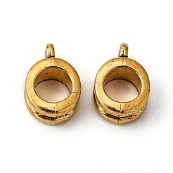 合金ヨーロピアンビーズ  カドミウムフリー＆鉛フリー  アンティーク黄金  12x8x4mm  穴：5mm&nbsp;MPDL-AD42934-AG-LF