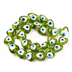 Heart evil eye Glasperle Litzen&nbsp;LAMP-R119-05